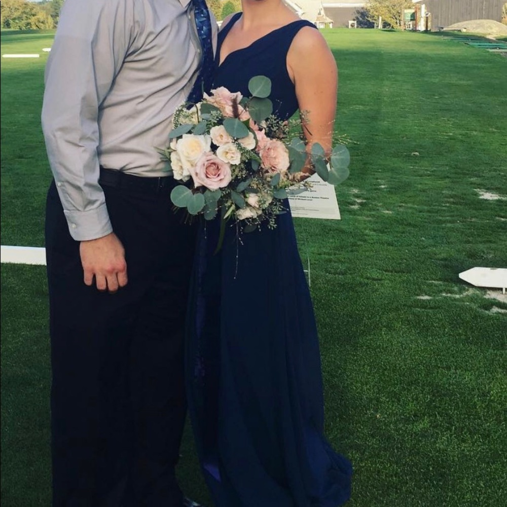 marlene joyce dress navy wedding guest/ bridesmaid